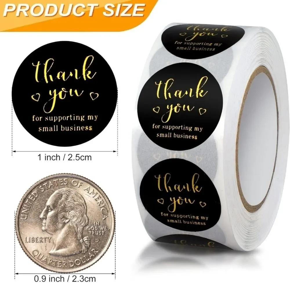 Thank you stickers for supporting small business stationary